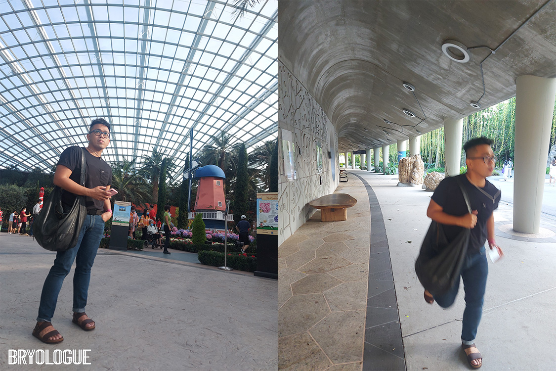 My two tourist pose options in Singapore - either stand or run